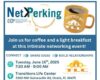 Event flyer for NetPerking coffee networking hosted by TLC; June 16, 2026, 7:30–9:00 AM at Transitions Life Center, Ocala, FL 34475.
